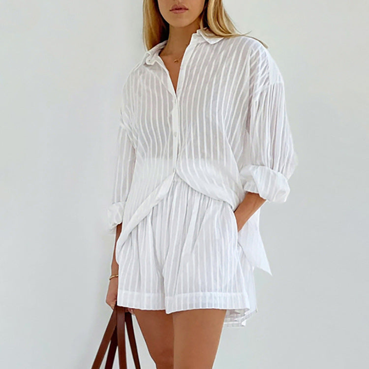 Viola | Luchtige button-up en shorts set