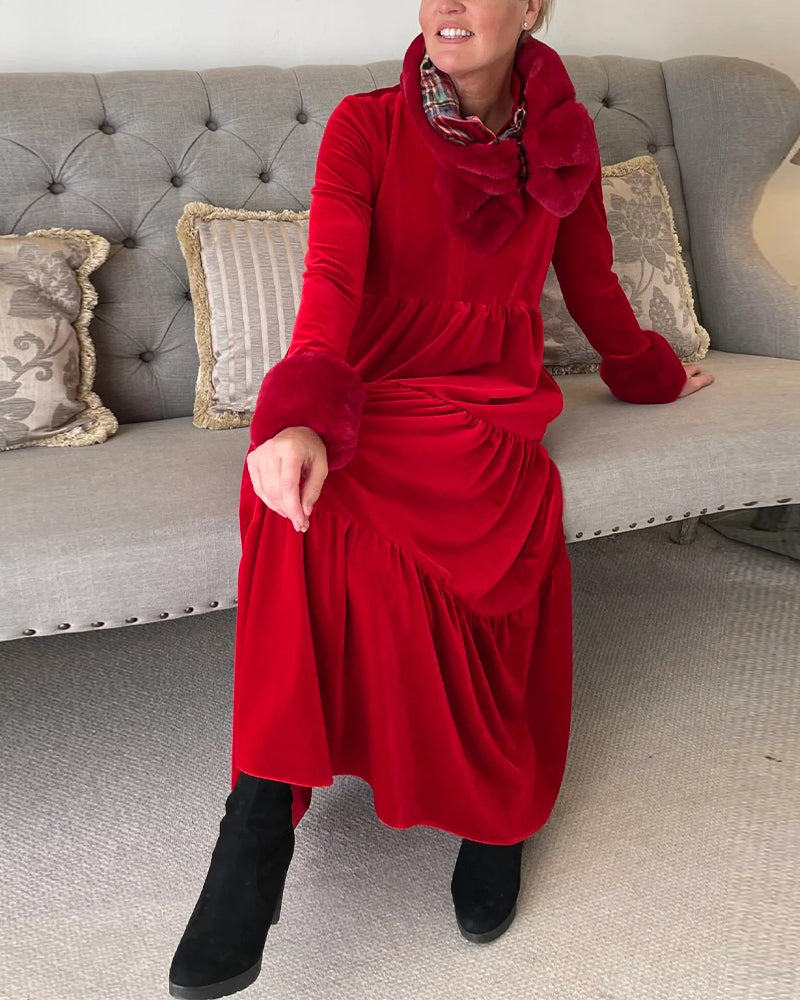 Astika™ | Velvet Grace Midi Jurk