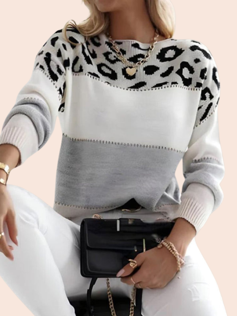 Charlene | Casual Trui met Luipaardprint
