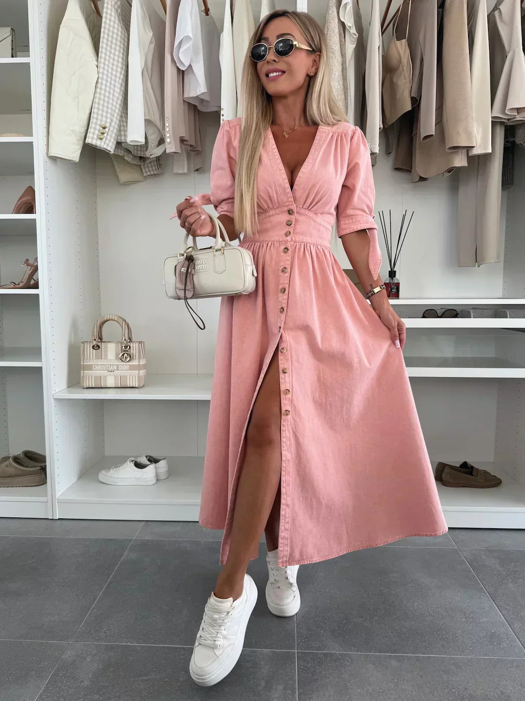 Astika™ | Stralende denim jurk